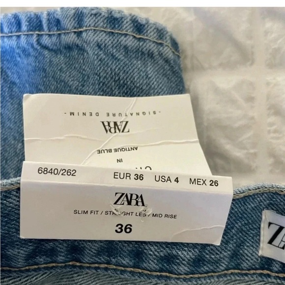 Zara Blue Straight crop in Antique Jeans Denim - Picture 4 of 8